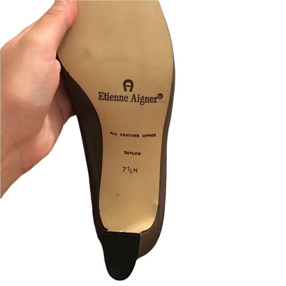 Etienne Aigner leather upper heels. Size 7.5. - Picture 3 of 9
